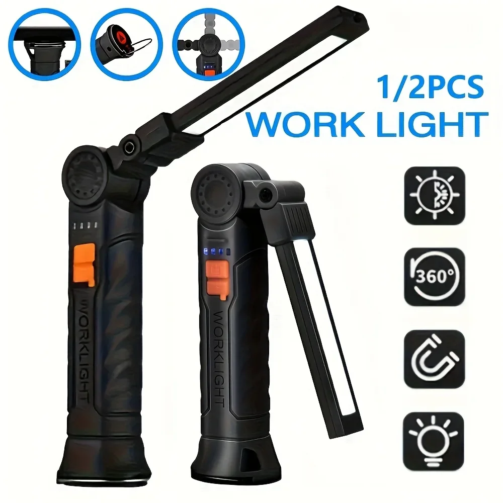 Renewable Energy Battery - Portable COB LED Flashlight Rechargeable Work