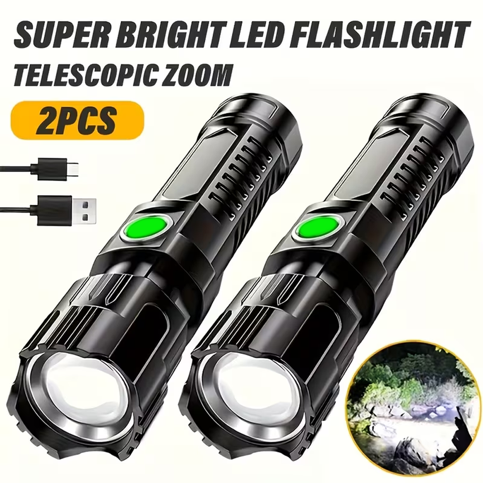 Renewable Energy Battery - Super Bright LED Flashlight USB Rechargeable