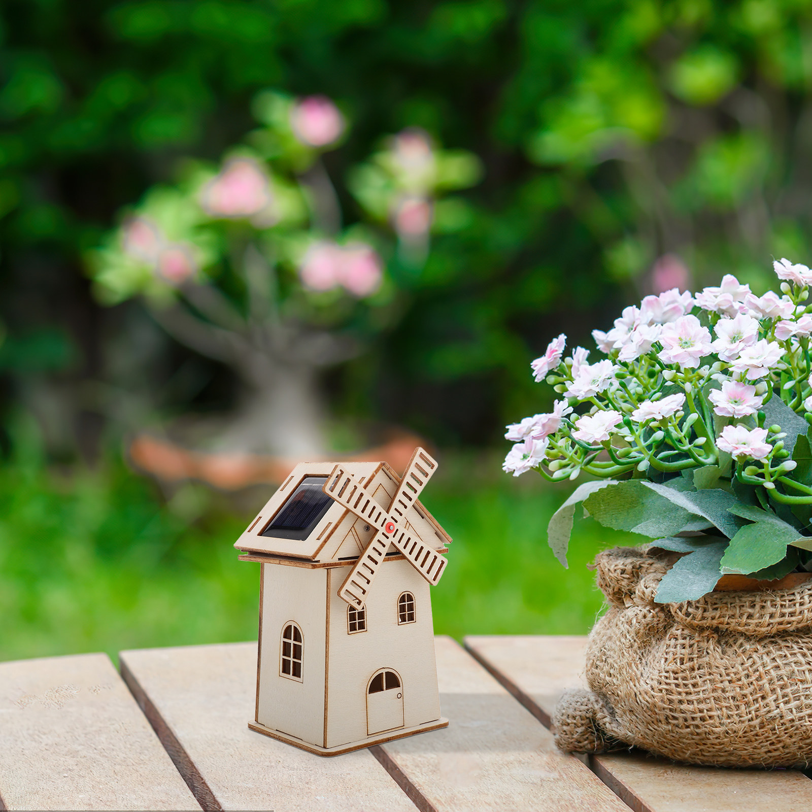 Wooden Solar Powered Windmill  - Renewable Energy Kids Project ulasan dan harga