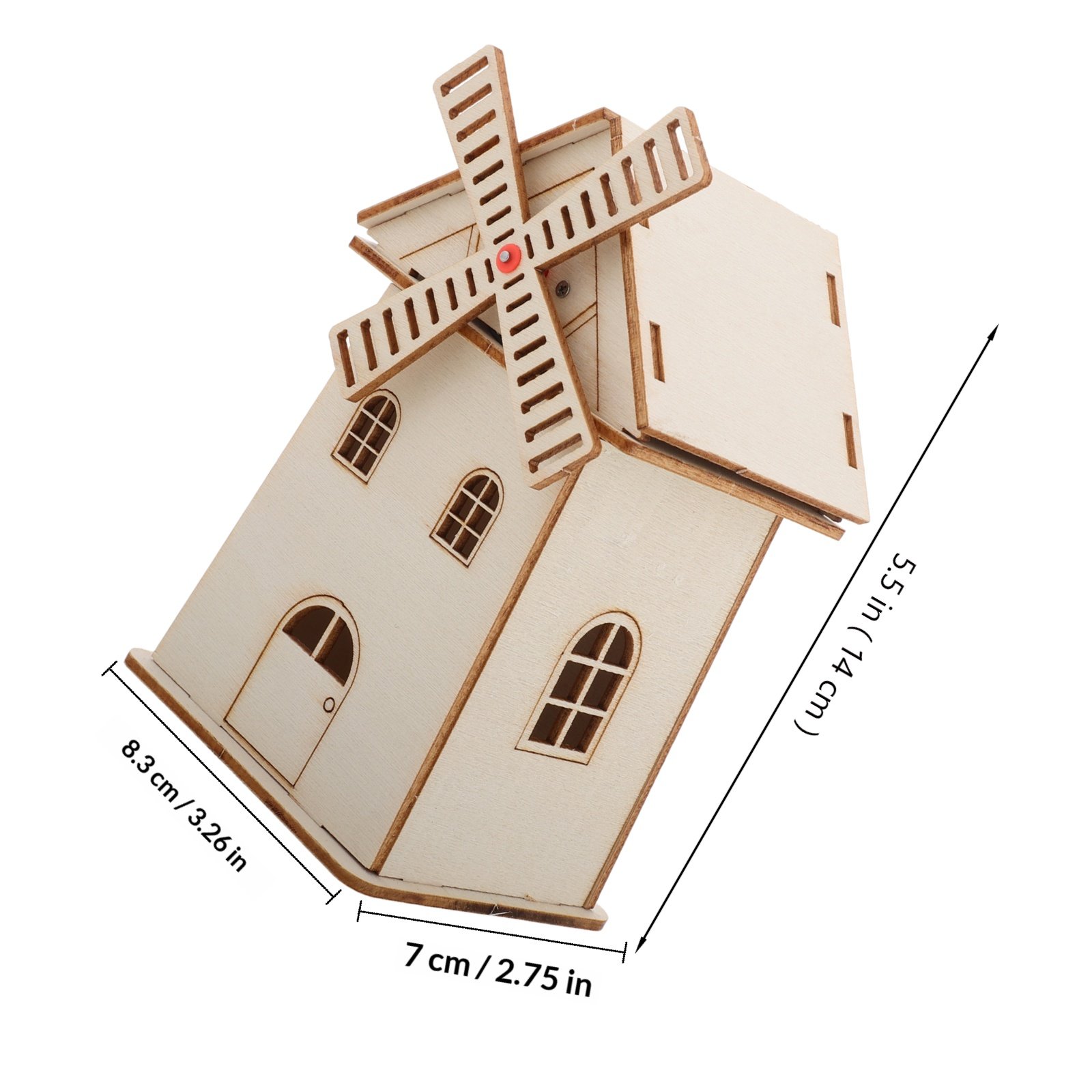 Wooden Solar Powered Windmill  - Renewable Energy Kids Project ulasan dan harga