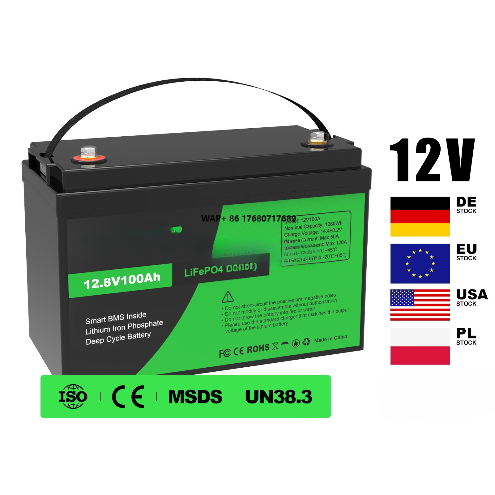 DATOUBOSS US Local Warehouse   - Lithium Battery 100Ah ulasan dan harga