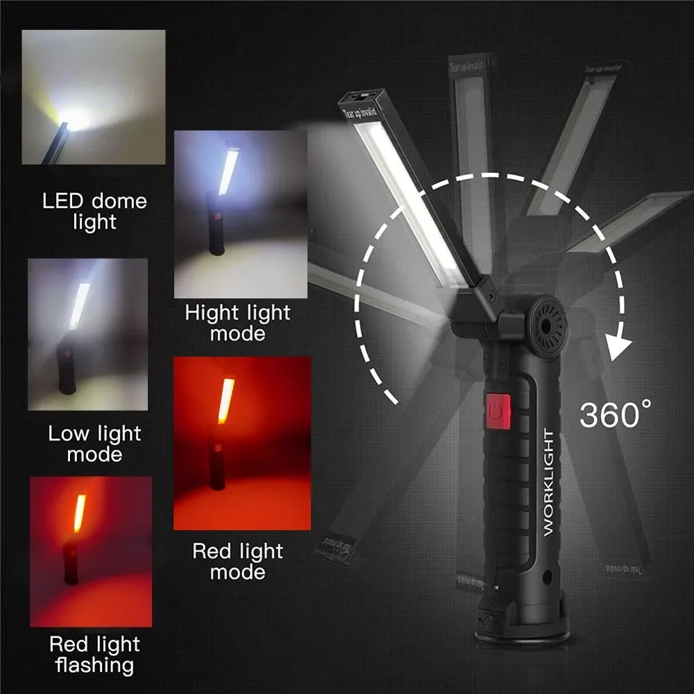 Portable COB LED Flashlight US - Renewable Energy Battery ulasan dan harga