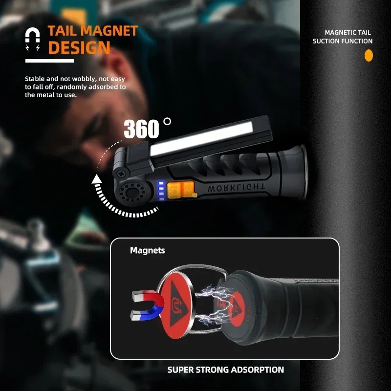 Portable COB LED Flashlight US - Renewable Energy Battery ulasan dan harga