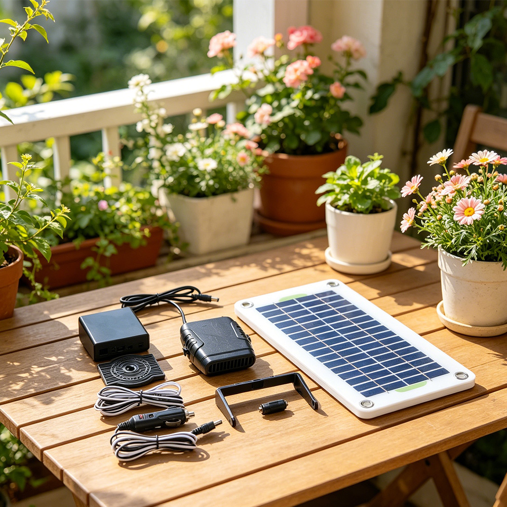 30W 12V Portable Solar Fan Hea - Renewable Energy Solutions ulasan dan harga