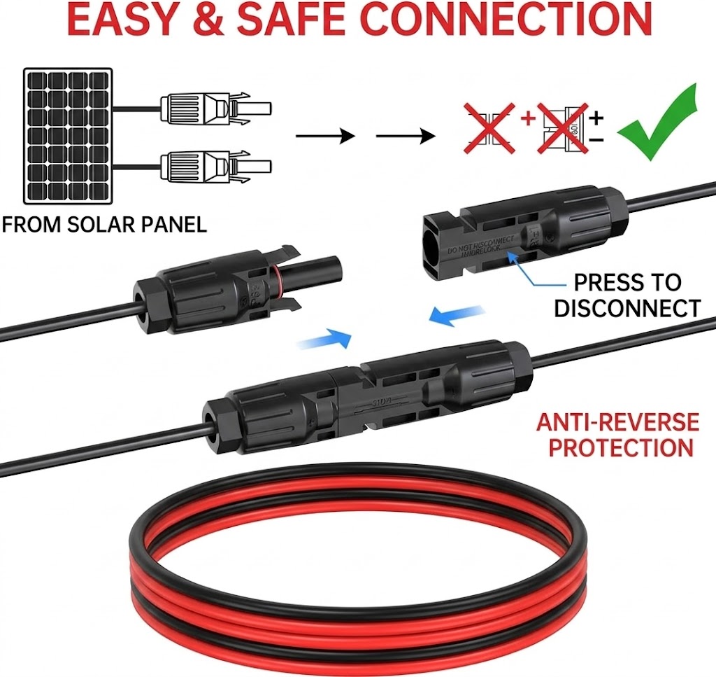 Superbat 12AWG 10FT Solar to X - Solar Cable Mc4 Connector ulasan dan harga