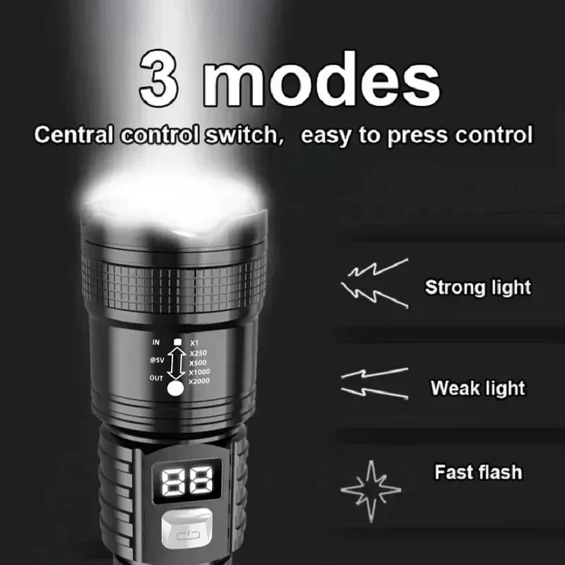 P50 High Brightness Flashlight - Renewable Energy Battery ulasan dan harga
