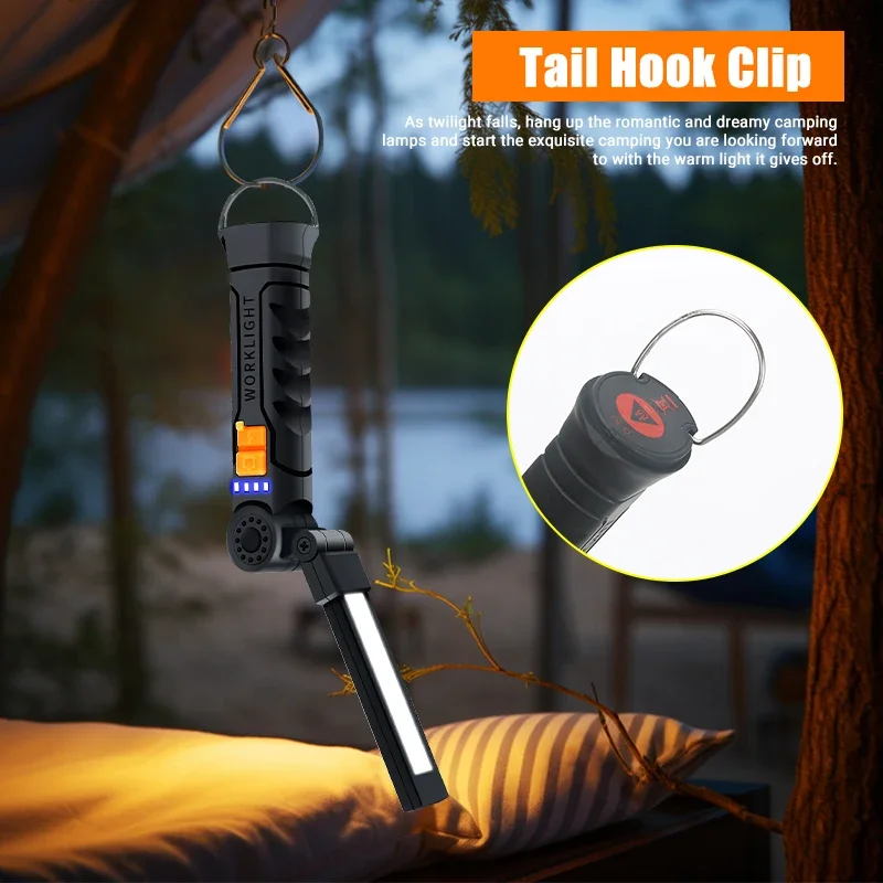Portable COB LED Flashlight Re - Renewable Energy Battery ulasan dan harga