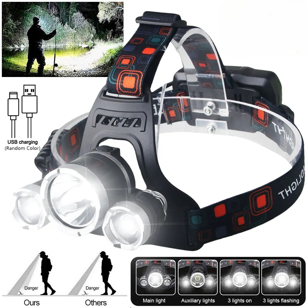 High Power LED Headlamp 18650  - Renewable Energy Battery ulasan dan harga