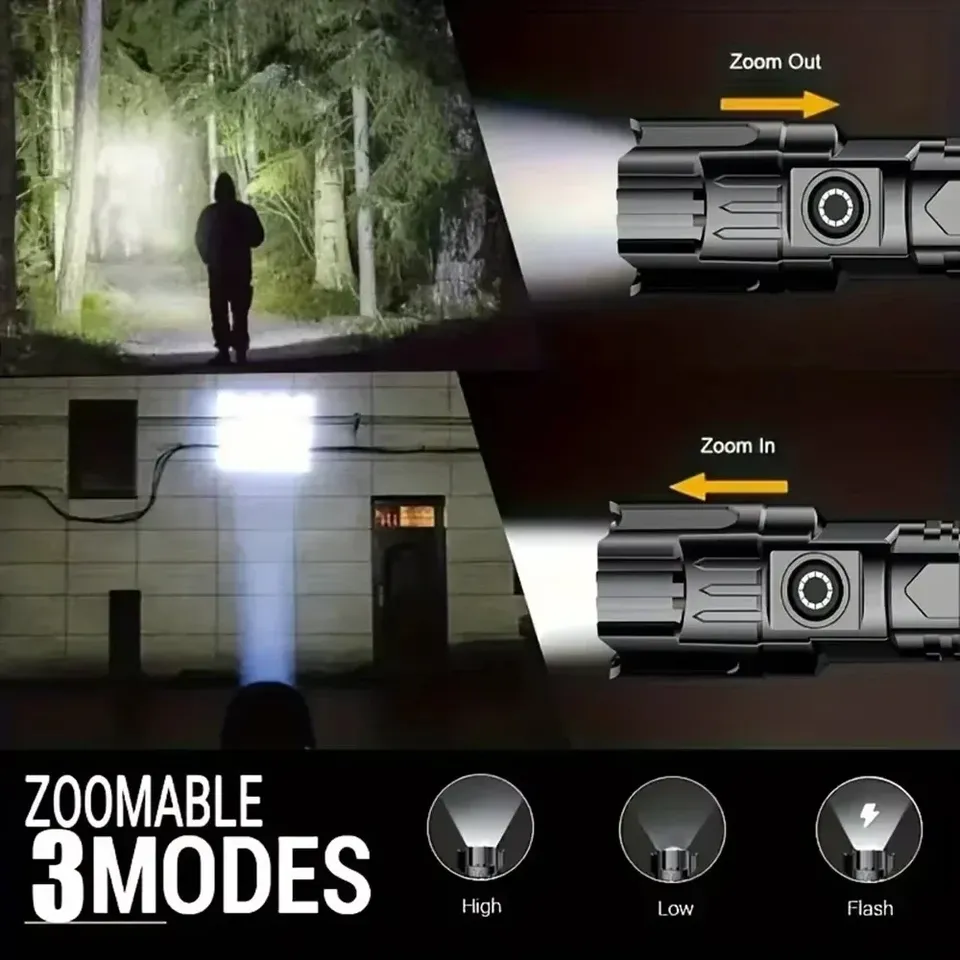 Super Bright LED Flashlight US - Renewable Energy Battery ulasan dan harga
